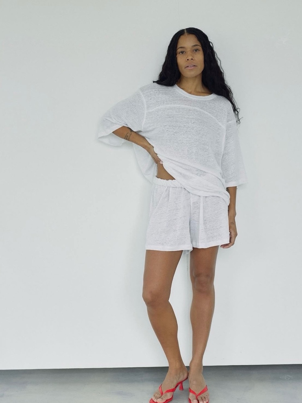 The Linen Tee (White) - Boheme Goods
